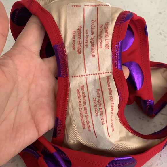 NWOT VICTORIA’S SECRET Red And Purple Metallic Polka Dot Bikini - Picture 14 of 14
